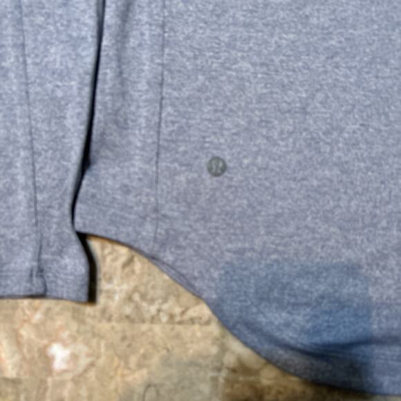 Lululemon Shirt Mens Large License To Train Blue Long Sleeve Drysense Gym - Picture 7 of 9